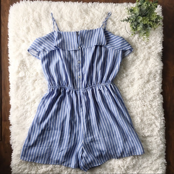 Monteau Pants - Monteau LA blue & white romper size XL NWT